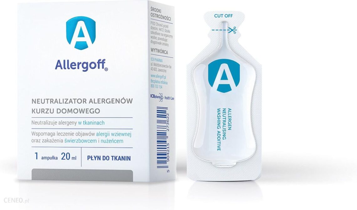 Allergoff Neutralizator Alergenów Kurzu Domowego Płyn Do Tkanin 6 x 20ml