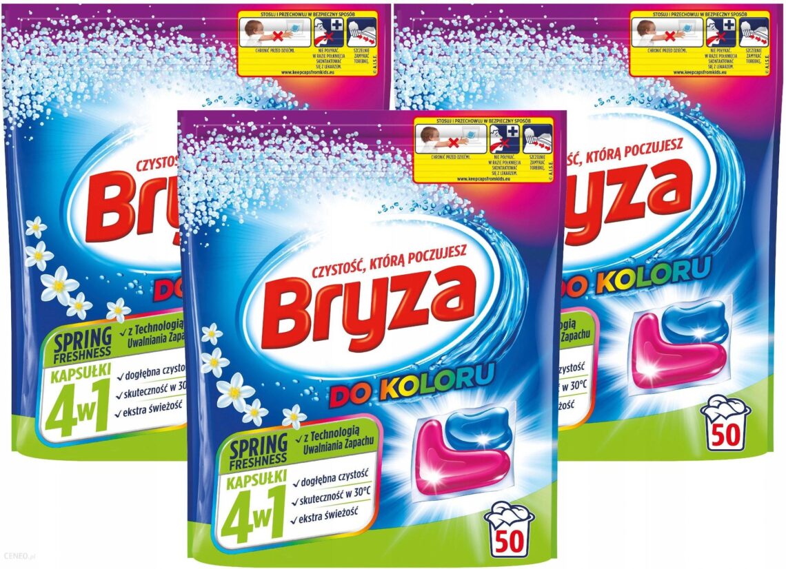 Bryza 4w1 Spring Kapsułki do prania Kolor 150szt