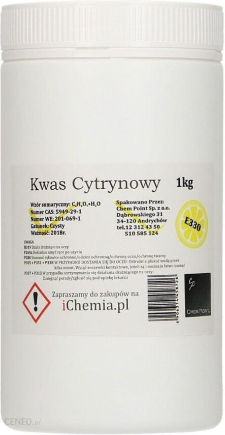 Chem Point Kwas Cytrynowy Kwasek Spożywczy Min 99,9% 1Kg