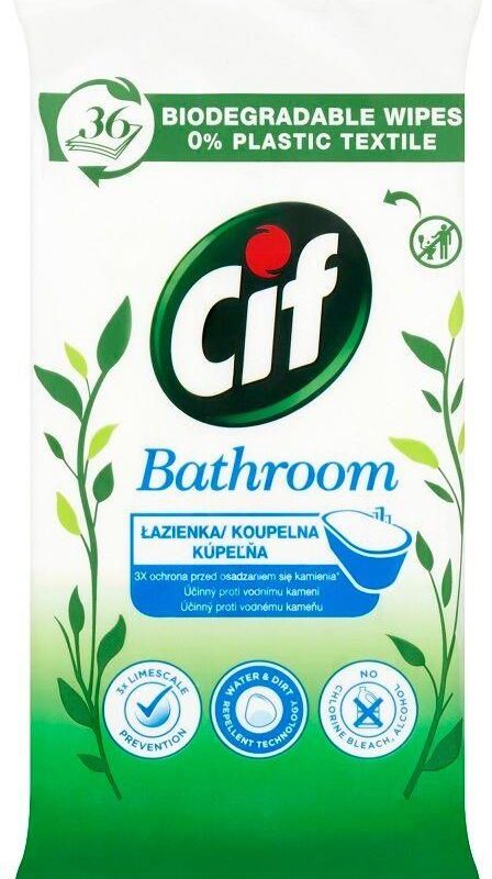 Cif Ściereczki Łazienkowe Biodegradowalne Nature´S 36 Szt