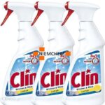 Clin 3in1 Lemon Cytrynowy Płyn do Mycia Szyb Okien 3X500ml