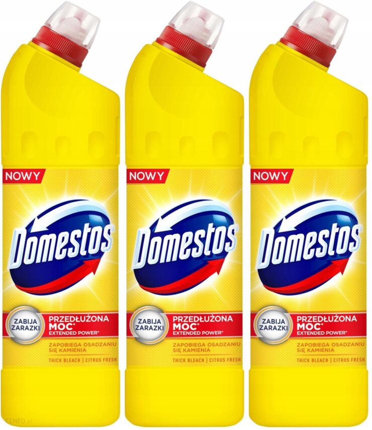 Domestos Extended Citrus Żel Wc Toalety 3 x 1,25L