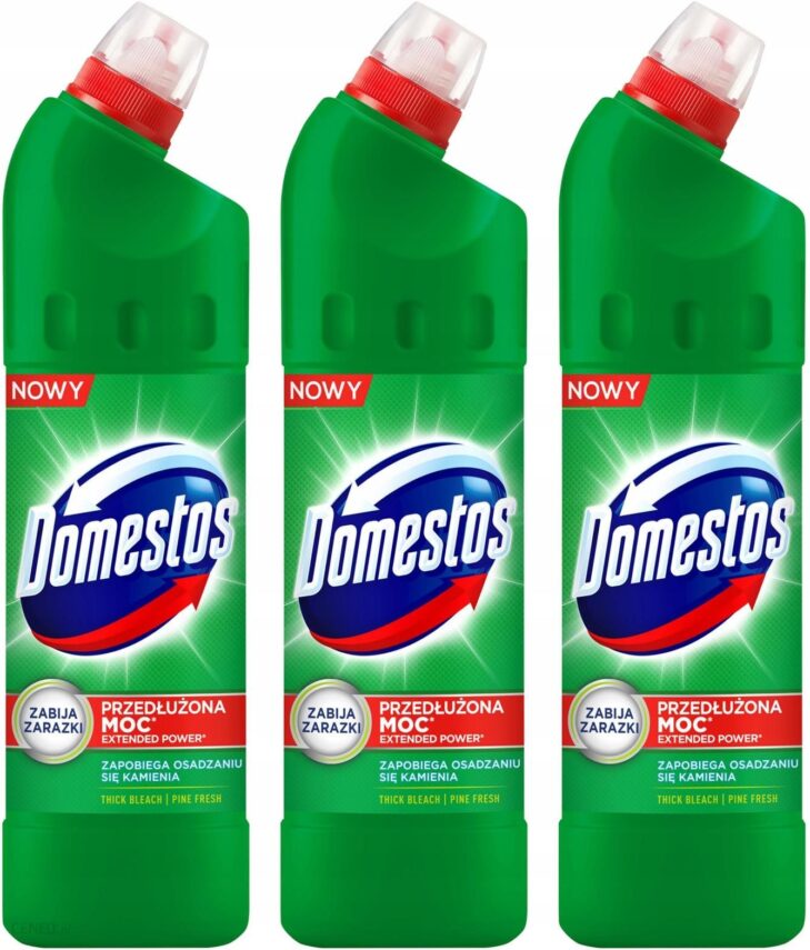 Domestos Extended Pine Żel do Wc Toalety 3 x 1,25L