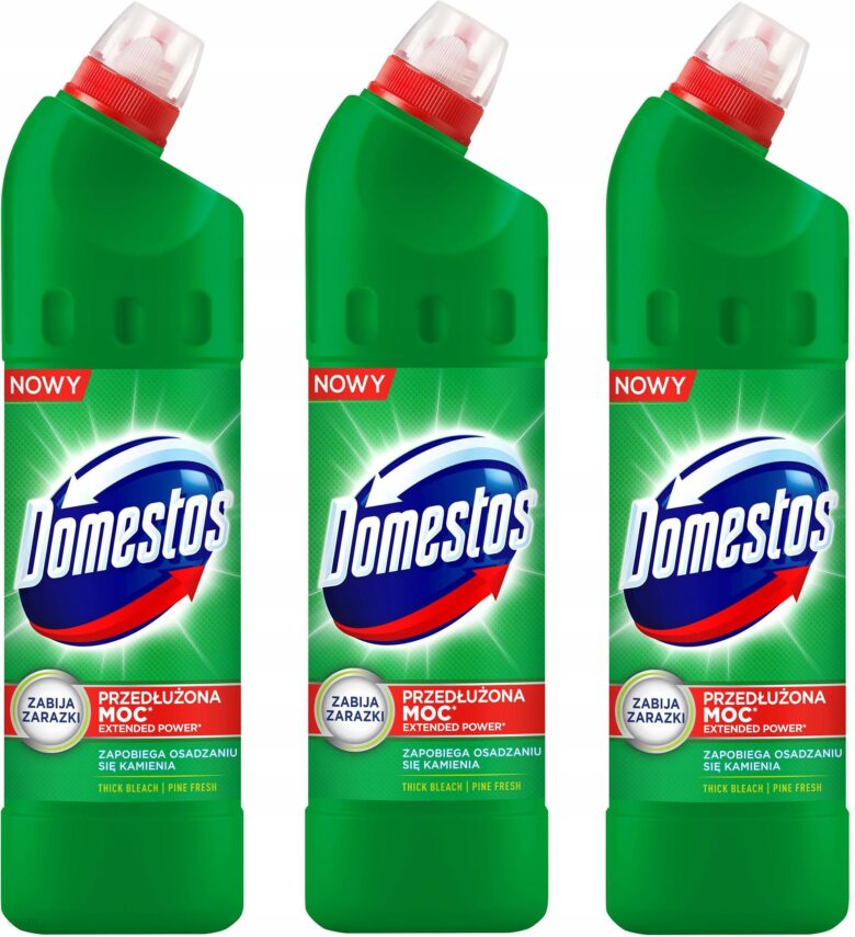 Domestos Płyn Zestaw do Wc toalet Pine 3 x 1250ml