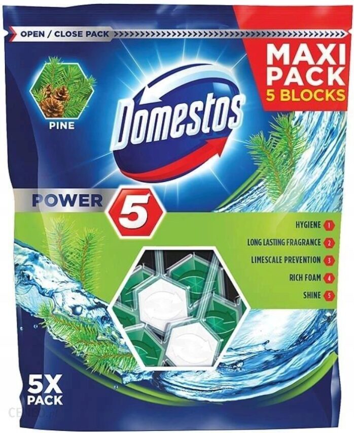 Domestos Power 5 Kostka zapachowa do Wc Pine 5×55