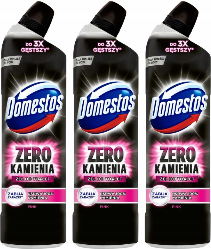 Domestos Zero Kamienia Pink Żel do Wc 3 x 750ml