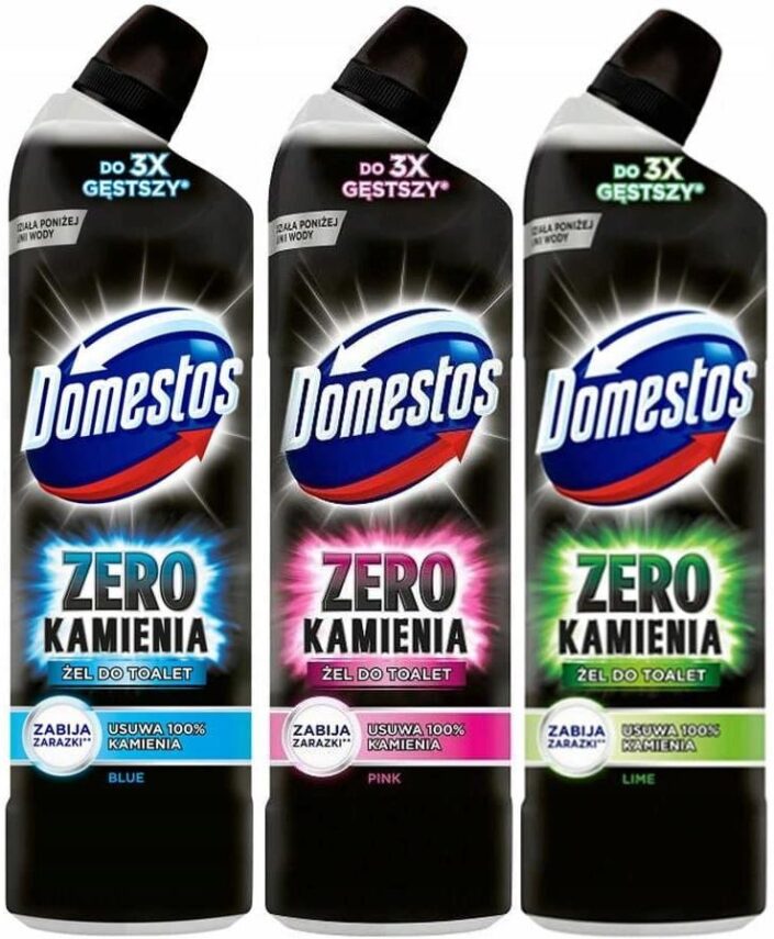 Domestos Zero Kamienia Żel Do Wc 3 x 750ML Zestaw