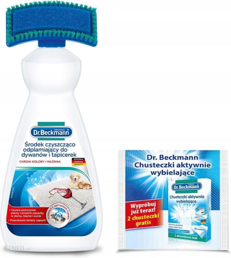 Dr Beckmann 650 ml Teppich Flecken-Burste Odplamiacz do Tapicerek i Dywanów Ze Szczotką Niemiecki