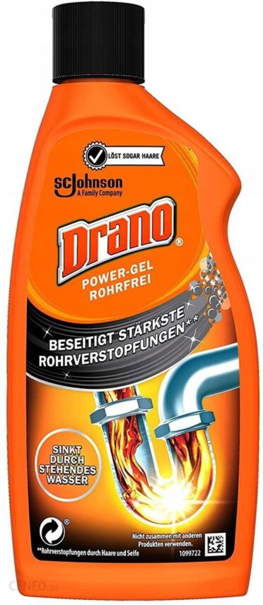 Drano Rohrfrei Gel Udrażniacz Do Rur Żel 500Ml De