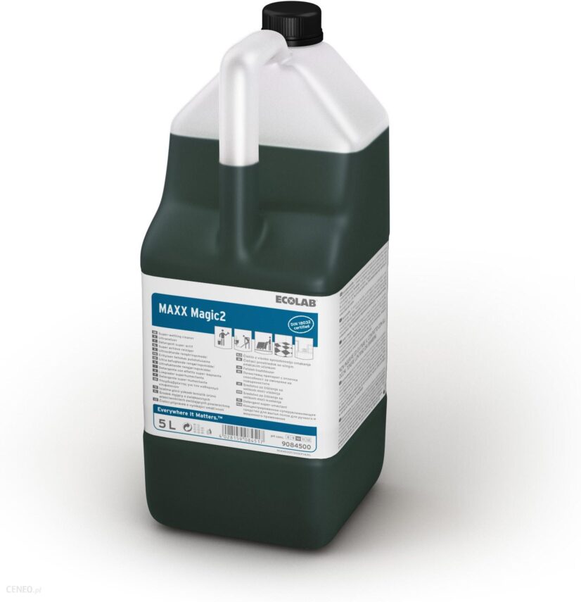 Ecolab Uniwersalny Środek Myjący O Silnych Właściwościach Zwilżających Powierzchnię 5 L Maxx Magic 2 (9084500)
