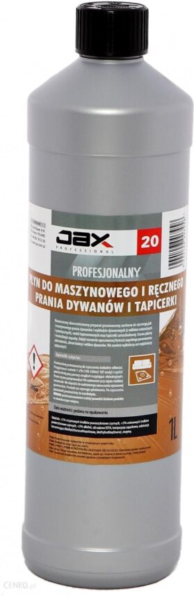 JAX PROFESSIONAL 20 PŁYN DO MASZYNOWEGO I RĘCZNEGO PRANIA DYWANÓW I TAPICERKI 1L