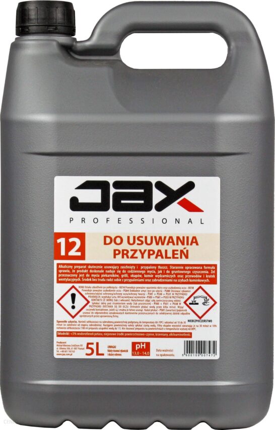 Jax Professional Odtłuszczacz W Żelu Do Usuwania Przypaleń 5L