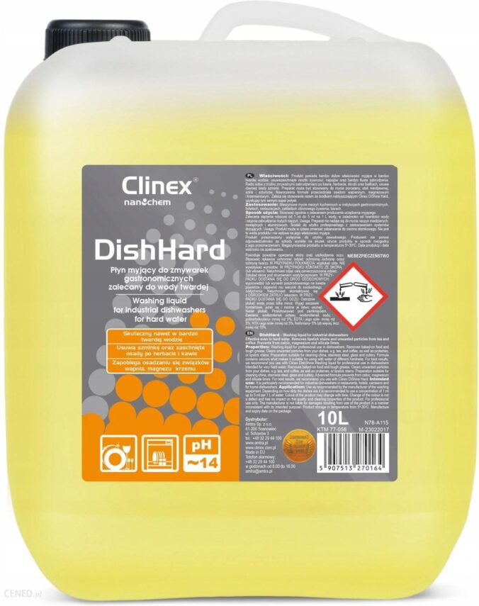 Linex Dishhard Płyn Do Mycia Szkła Porcelany 10L