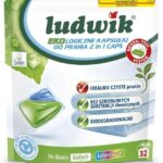 Ludwik Kapsułki do prania tkanin białych i kolorowych Ekologiczny 2 in 1 32 szt.