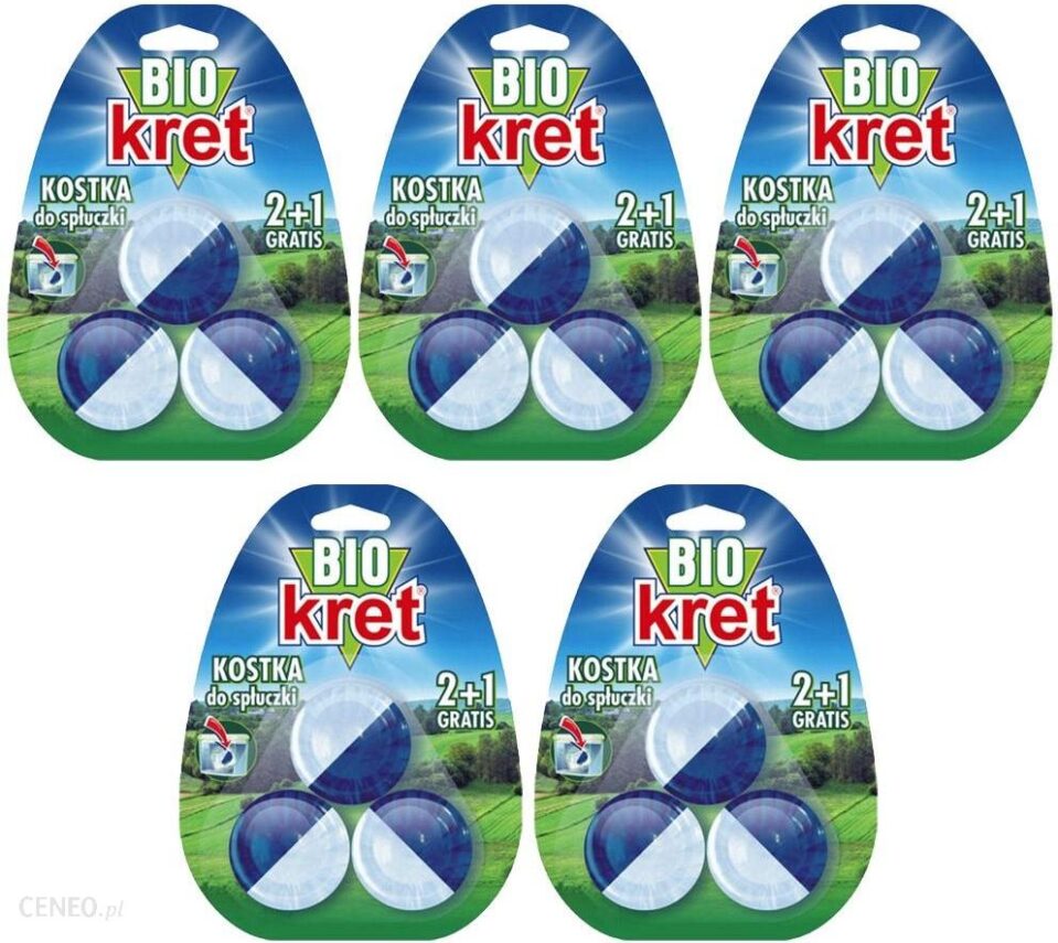 Pollena Zestaw Bio Kret Kostka Do Spłuczki 3X50 G 5 Opak.