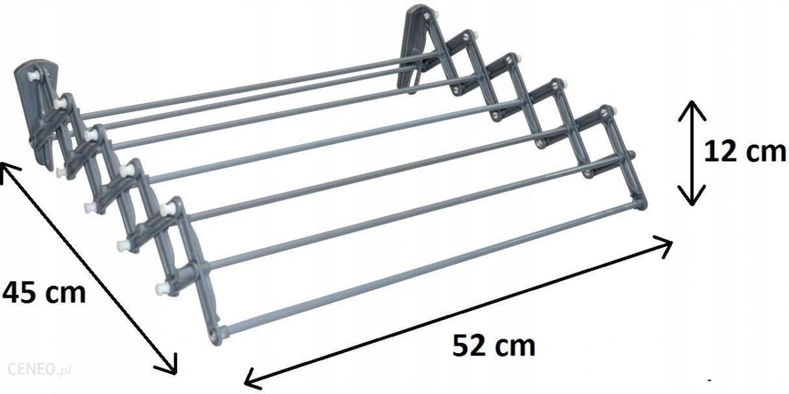 Suszarka Harmonijkowa Rozciągana Szerokość 50 cm