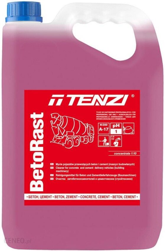 Tenzi Środek Do Usuwania Cementowych I Betonowych Zabrudzeń Betorast 5L