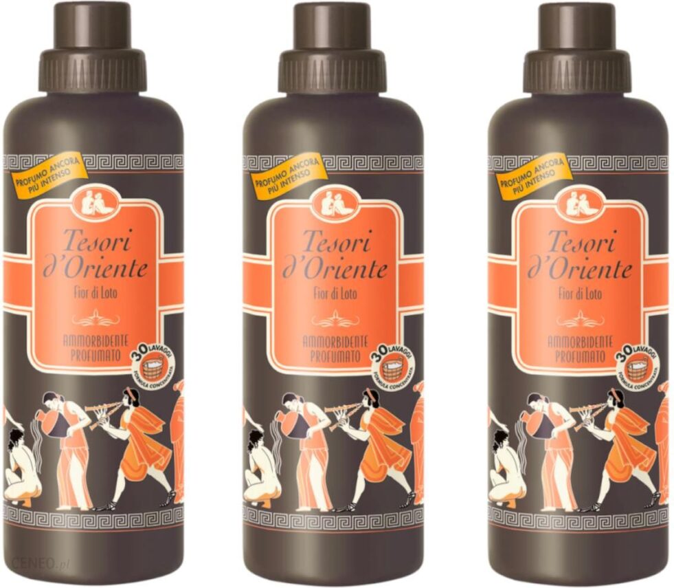 Tesori D’Oriente Zestaw Kwiat Lotosu Płyn Do Płukania Ubrań 3X750 Ml 30 P.