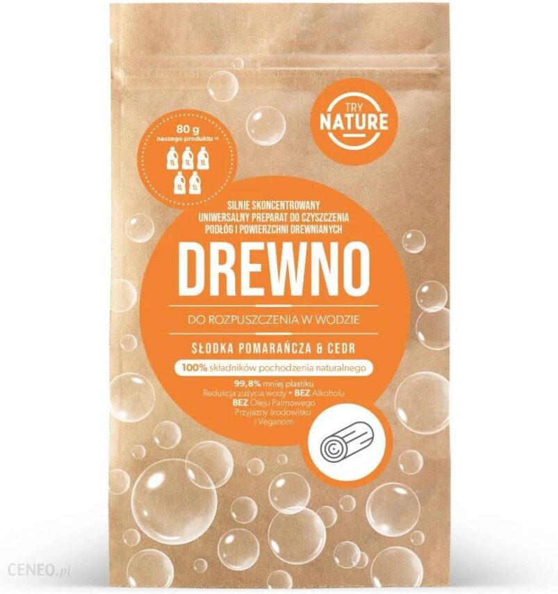 Try Nature Silnie Skoncentrowany Uniwersalny Preparat Do Czyszczenia Podłóg I Powierzchni Drewnianych 80G