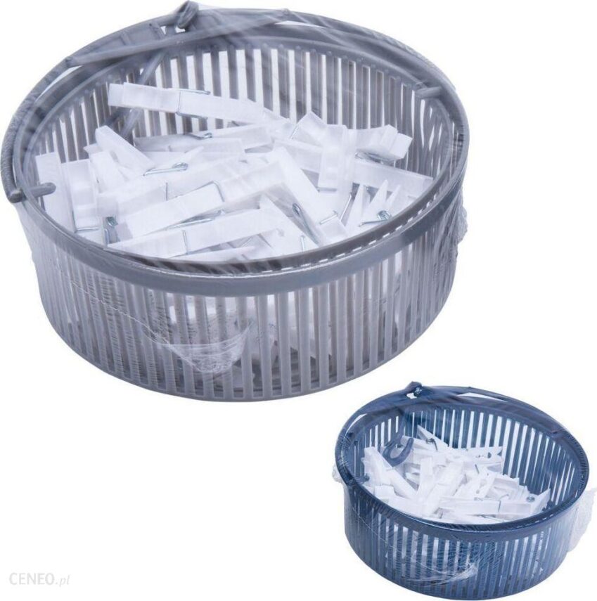 Ultra Clean Klamerki Na Pranie Ubrania Odzież Bieliznę Mocne Zestaw Komplet Klamerek 50Szt. + Koszyk Z Koszykiem