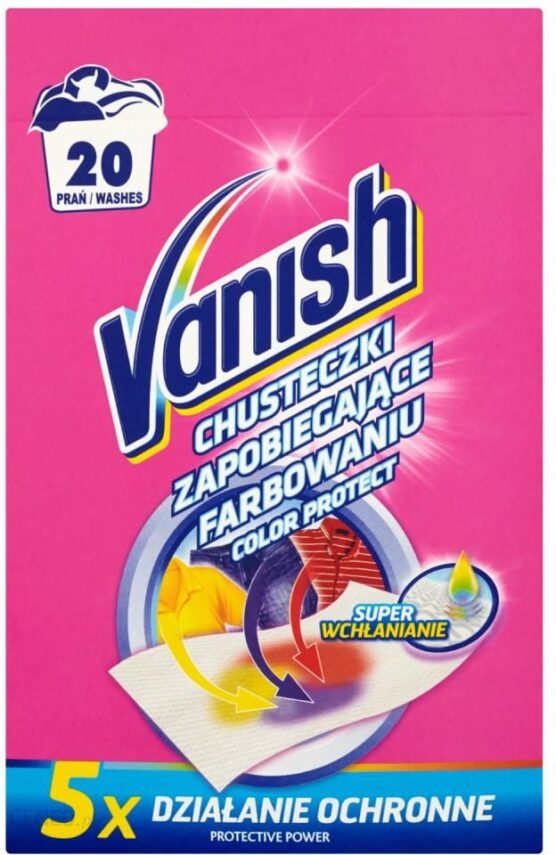Vanish Color Protect Chusteczki Zapobiegające Farbowaniu 10 Szt