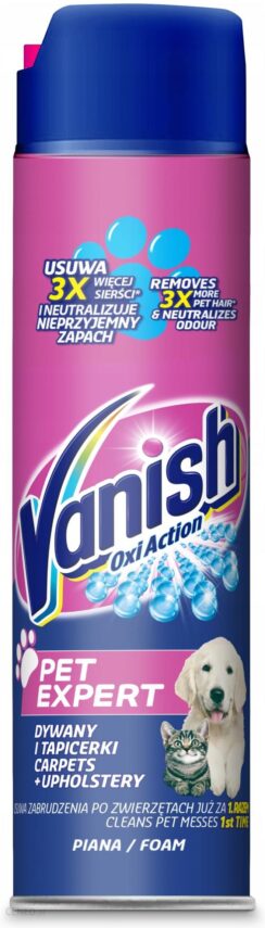 Vanish Pet Expert Pianka Do Czyszczenia Dywanów I Tapicerek 600Ml