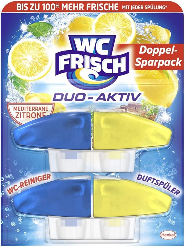 Wc Frisch Duo Aktiv Śródziemnomorska Cytryna Środek Do Czyszczenia Toalet Opakowanie Uzupełniające 2 Szt (301022)