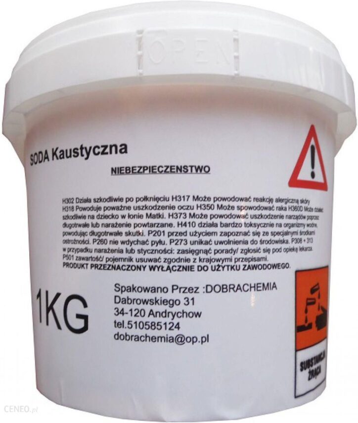 Wodorotlenek sodu 99,7% soda kaustyczna NaOH 1 kg