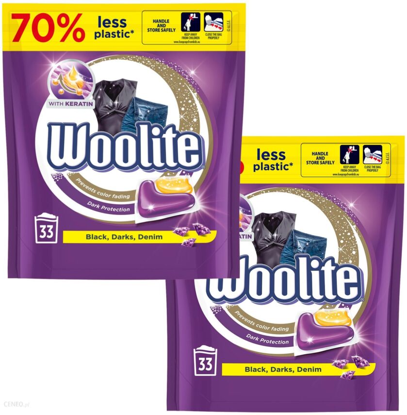 Woolite Black Dark Kapsułki Do Prania Czarnego 2X33Szt