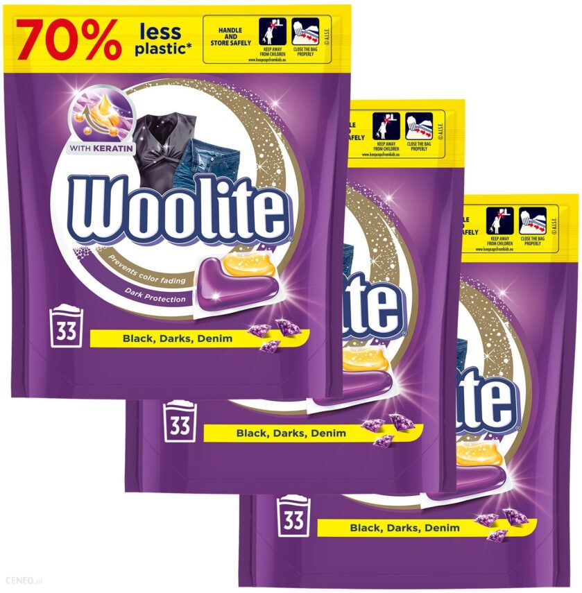 Woolite Black Dark Kapsułki Do Prania Czarnego 3X33Szt