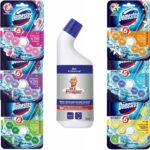 Zestaw do Wc 6x kostka Domestos Power + silny płyn