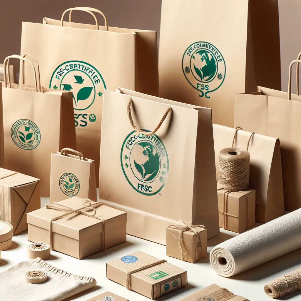 Zrównoważone opakowania e-commerce: torby papierowe, bawełniane i pudełka z certyfikatem FSC